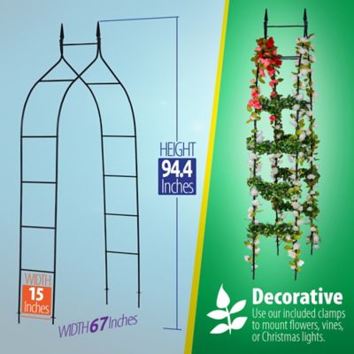 Image showing  Machrus Garden Arch Trellis, Decorative Flower Garden Arbor Lawn Patio Entrance