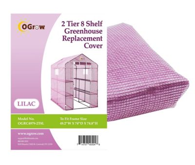Ogrow Machrus Ogrow 2-Tier 8-Shelf Premium Pe Greenhouse Replacement Cover for Your Outdoor Walk in Greenhouse