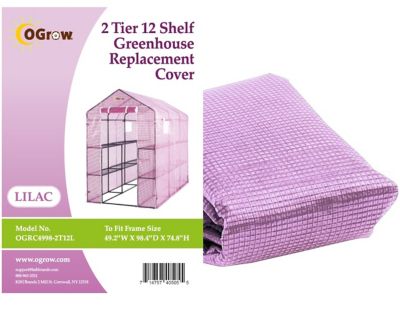 Ogrow Machrus Ogrow 2-Tier 12-Shelf Premium Pe Greenhouse Replacement Cover for Your Outdoor Walk in Greenhouse