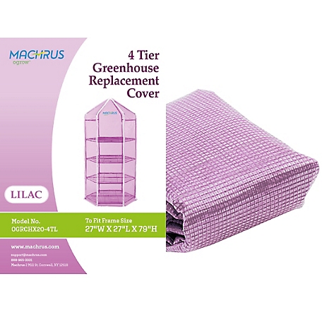 Ogrow Machrus Ogrow Premium PE Greenhouse Replacement Cover for Your Outdoor/Indoor Hexagonal 4-Tier Mini Greenhouse