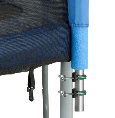 Image showing  Machrus 12 ft. Outside Installation Trampoline Enclosure Set Including Net, 6 pole, Caps & Pole Foam Sleeve