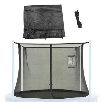 Upper Bounce Machrus Trampoline Safety Net Fits 14 ft. Round Trampolines Using 4 Poles or 2 Arch with Tech Pocket