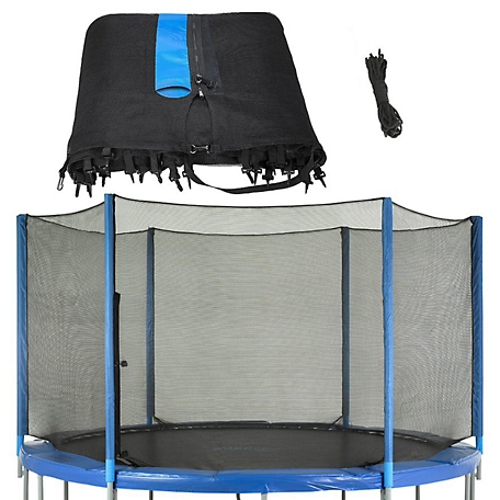 Upper Bounce Machrus Trampoline Net - Trampoline Safety Net Fits 8 ft. Round Trampoline Using 6 Straight Poles