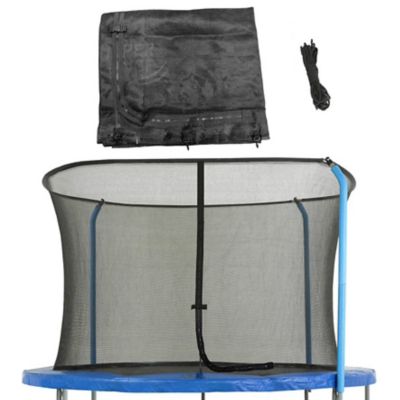Upper Bounce Machrus Trampoline Net - Trampoline Safety Net Fits 8 ft. Round Trampolines Using 3 Curved Poles