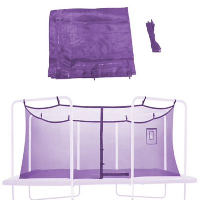 Upper Bounce Machrus Trampoline Net - Safety Net Fits 13x13 ft. Square Trampolines Using 4 Arch with Tech Pocket, Purple