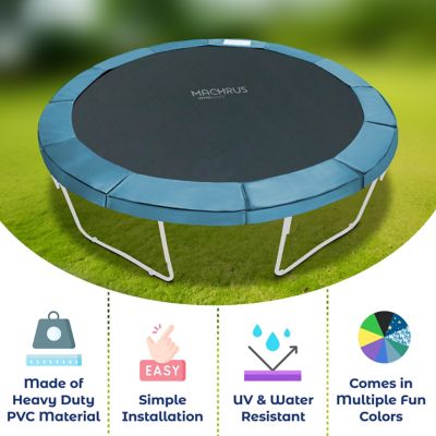 Image showing  Machrus Premium 12 ft. Trampoline Replacement Safety Pad Fits for Round Frames- 3/4 in. Foam, Turquoise