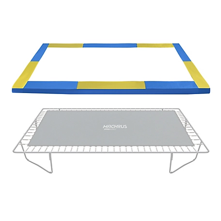Upper Bounce Machrus Trampoline Super Spring Cover - 9 x 15 ft. Safety Pad, Only Fit Upper Bounce Brands, Blue/Yellow