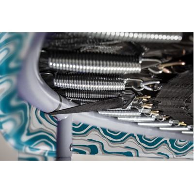 Image showing  Machrus Trampoline Appearance Replacement Set, 11 ft. Round Safety Pad -Pole Sleeve Protector, Maui Marble