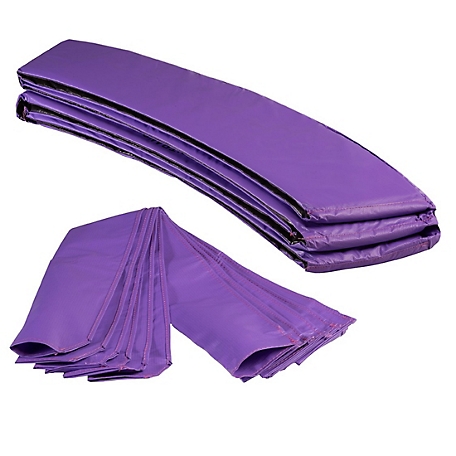 Upper Bounce Machrus Trampoline Appearance Replacement Set, 11 ft. Round Safety Pad with Pole Sleeve Protectors, Purple