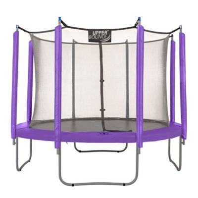Image showing  Machrus Trampoline Appearance Replacement Set, 11 ft. Round Safety Pad with Pole Sleeve Protectors, Purple