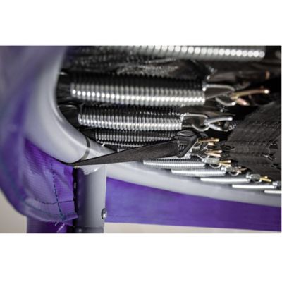 Image showing  Machrus Trampoline Appearance Replacement Set, 11 ft. Round Safety Pad with Pole Sleeve Protectors, Purple