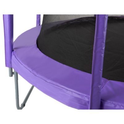 Image showing  Machrus Trampoline Appearance Replacement Set, 11 ft. Round Safety Pad with Pole Sleeve Protectors, Purple