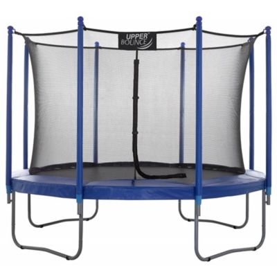 Image showing  Machrus Trampoline Appearance Replacement Set, 13 ft. Round Safety Pad with Pole Sleeve Protectors, Blue