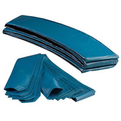 Upper Bounce Machrus Trampoline Appearance Replacement Set, 8 ft. Round Safety Pad with Pole Sleeve Protectors, Aqua