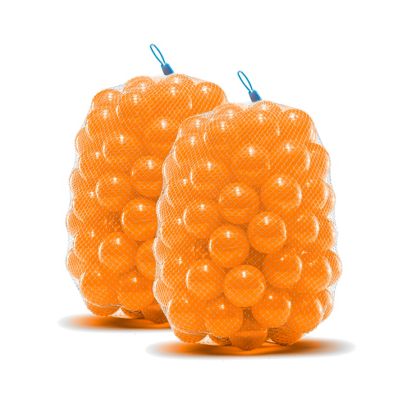 Upper Bounce Machrus Upper Bounce Crush Proof Plastic Trampoline Pit Balls, Orange, Pack of 200