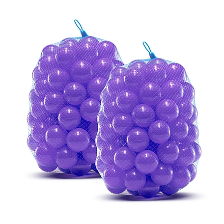 Upper Bounce Machrus Upper Bounce Crush Proof Plastic Trampoline Pit Balls, Purple, Pack of 200