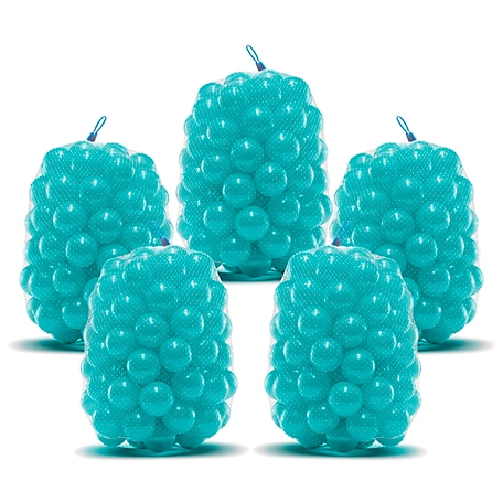 Upper Bounce Machrus Upper Bounce Crush Proof Plastic Trampoline Pit Balls, Turquoise, Pack of 500