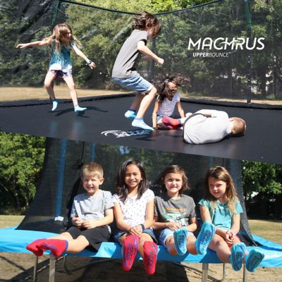 Image showing 5 th Upper Bounce Machrus Upper Bounce Non-Slip Trampoline Ankle Socks, 7-10, Blue