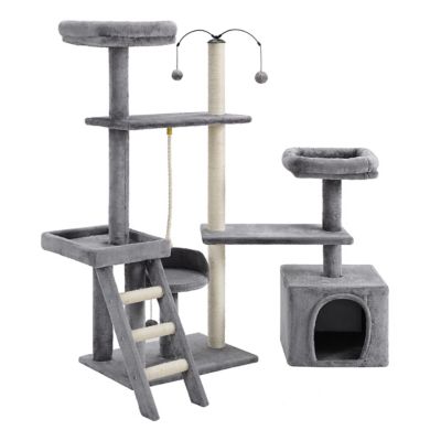 Image showing  53.5 in. Longshot Cat Tree, Gray