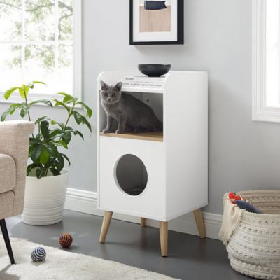 Sam's Pets Becky 32 in. Cat Tree Bookshelf, White