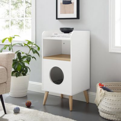 Image showing  Becky 32 in. Cat Tree Bookshelf, White