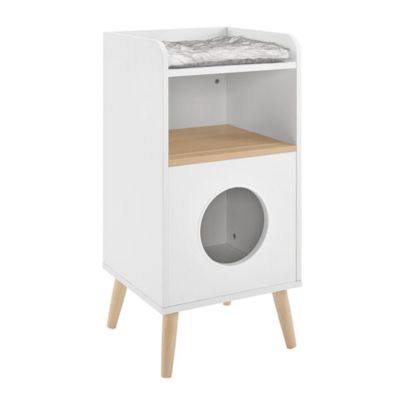 Image showing  Becky 32 in. Cat Tree Bookshelf, White