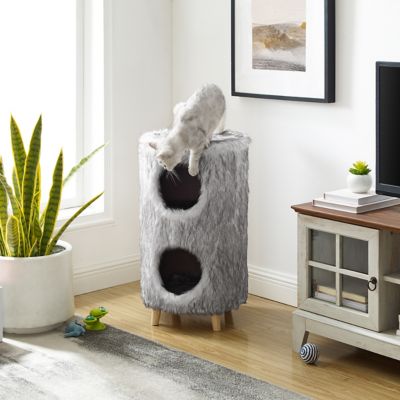 Sam's Pets 27 in. Pufak Cat Tree Cylinder, Gray