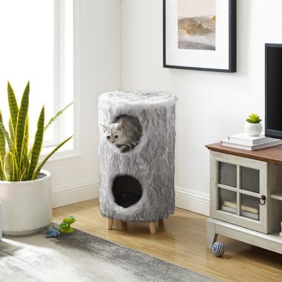 Image showing  27 in. Pufak Cylinder Cat Tree, Gray
