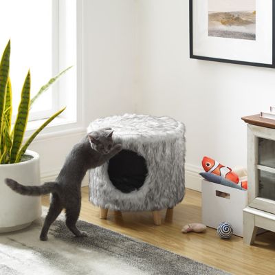 Sam's Pets 16 in. Pufak Cat Tree Cylinder, Gray