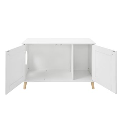 Image showing  Becky White Cat Litter Box Enclosure End Table, SP-CT1272WH