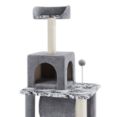 Image showing  59 in. Dazzle Cat Scratching Tree, Gray