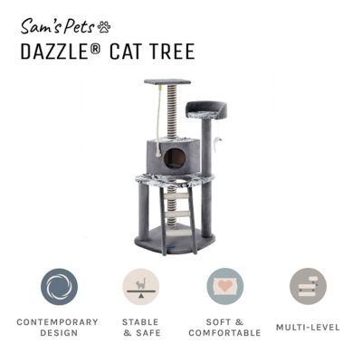 Image showing 5 th Sam's Pets 47 in. Dazzle Cat Scratching Tree, Gray