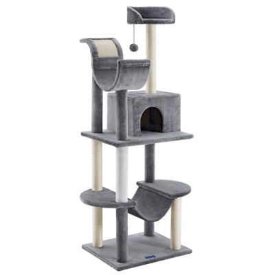 Image showing  60 in. Submarine Hard Box Cat Tree, Gray