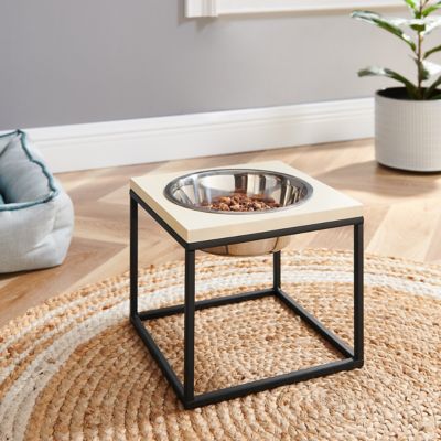 Image showing  Dan Wood and Stainless Steel Pet Bowl, Single