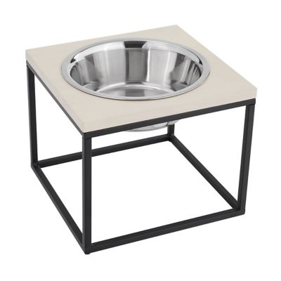 Image showing  Dan Wood and Stainless Steel Pet Bowl, Single