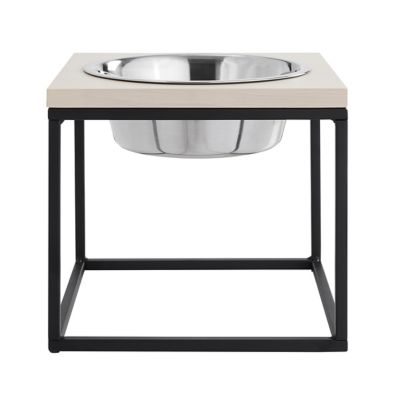 Image showing  Dan Wood and Stainless Steel Pet Bowl, Single