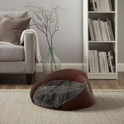 Image showing  Kuai Bent Wood Faux Fur Dog Bed