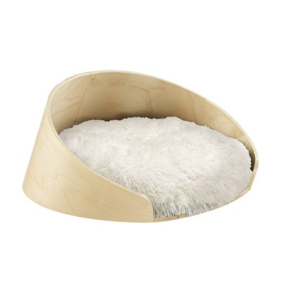 Image showing  Kuai Bent Wood Faux Fur Dog Bed
