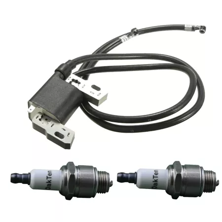 OakTen Ignition Coil Spark Plug Pack for Briggs & Stratton V-Twin Cylinder Compatible with 394891 392329 590781 90-26-0040 Mower Spark Plugs