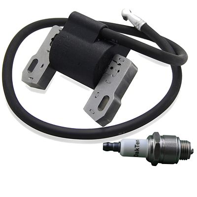 OakTen Ignition Coil Spark Plug Pack for Briggs & Stratton 398593, 496914, 591420 Compatible with 298502, 90-26-0045, 90-260045