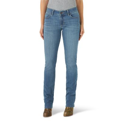 Wrangler Women's Classic Fit Mid-Rise Essential Straight Leg Jeans