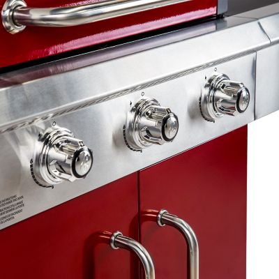 Image showing  Propane Gas Cart Grill, 542 sq. in., Red