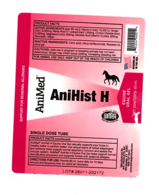 Image showing  Anihist-H Horse Allergy Gel Syringe, 60 ml