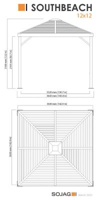 Image showing  South Beach 12 ft. x 12 ft. Gazebo