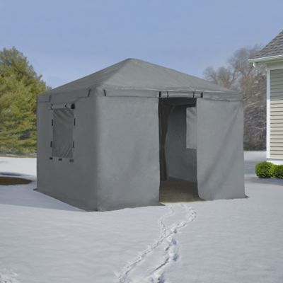 Image showing  8 ft. x 8 ft. Winter Cover for Gazebos, Grey