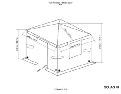 Image showing  8 ft. x 8 ft. Winter Cover for Gazebos, Grey