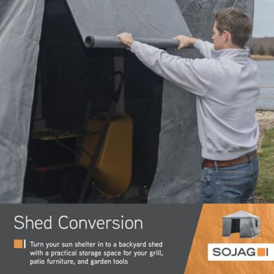 Image showing  8 ft. x 8 ft. Winter Cover for Gazebos, Grey
