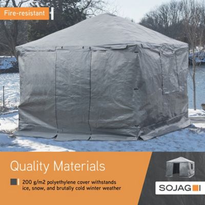 Image showing  8 ft. x 8 ft. Winter Cover for Gazebos, Grey