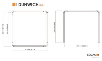 Image showing  Dunwich 8 ft. x 8 ft. Pergola