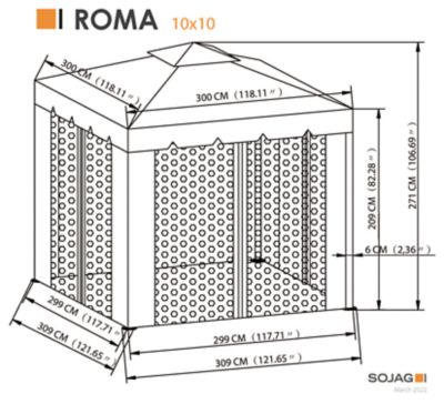 Image showing  10 x 10ft. Roma Gazebo, 500-9161243